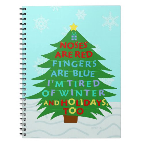 Funny Bah Humbug Christmas Poem Notebook