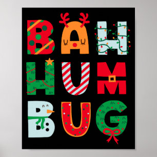 Funny Bah Humbug Holiday  Poster