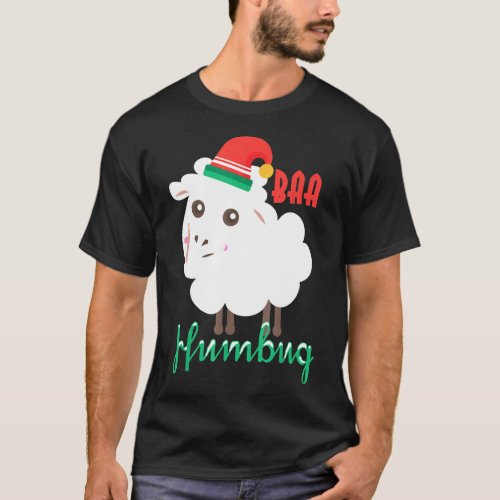 Funny Bah Humbug Sheep Christmas Baa Humbug T_Shirt
