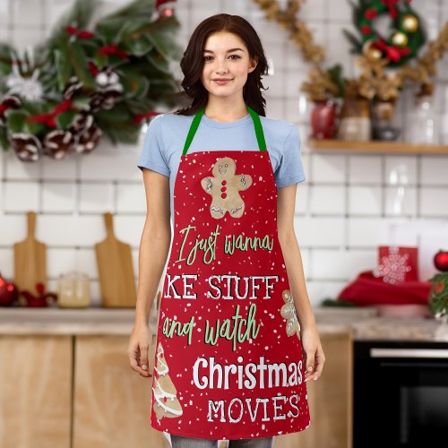 Funny Bake  Watch Christmas Movies Red Green Apron