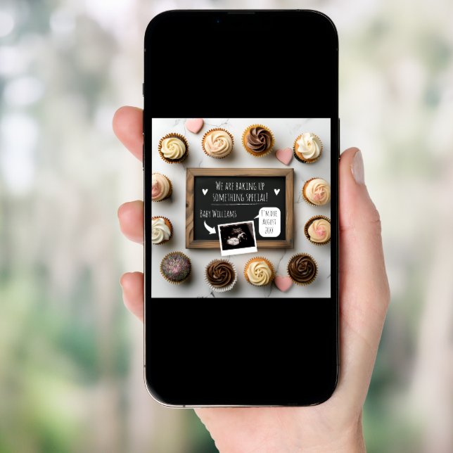 Funny Baking Baby Announcement Card (Front Digital)