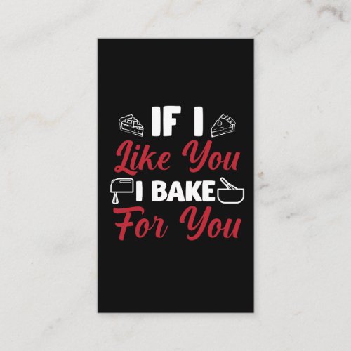 Funny Baking Bakery Gift for Baker Pastry Chef Business Card