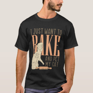Funny Baking Cat Cake Bread Baker Pastry Chef Brea T-Shirt