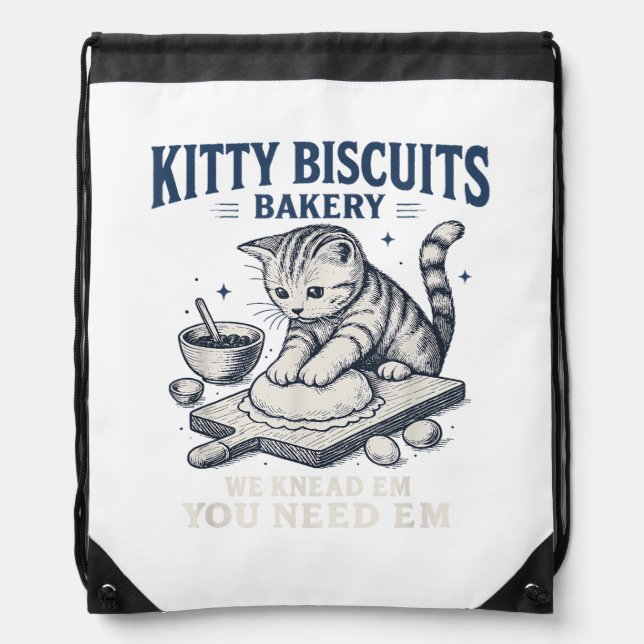 Funny Baking  Drawstring Bag (Front)
