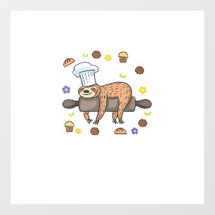 Funny Baking Gifts - Sloth Baker Cupcake Lover - B Floor Decals