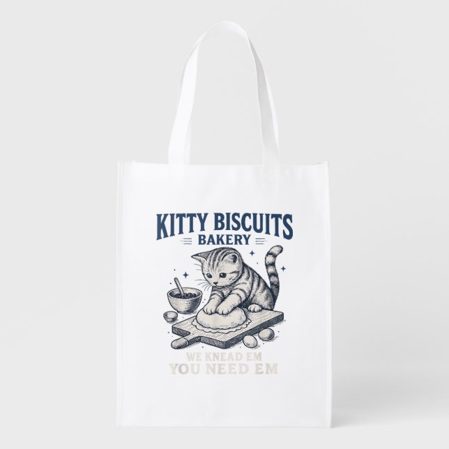 Funny Baking  Grocery Bag (Front)