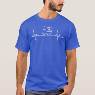 Funny Baking Heartbeat  Pastry Chef  Baker  T-Shirt