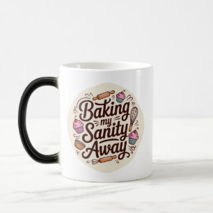 Funny Baking Quote Typography Design Color Morph Mug