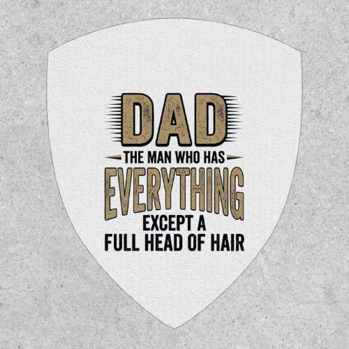 Funny Bald Dad Vintage Typography Shirt Design_1 Patch