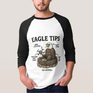Funny Bald Eagle Tips Nature Survival Humor T-Shirt