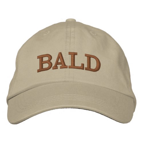 Funny Bald Head Brown Beige Mens Embroidered Baseball Cap