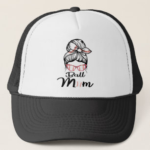 Funny Ball Mom Softball Baseball Outfit For Women Trucker Hat