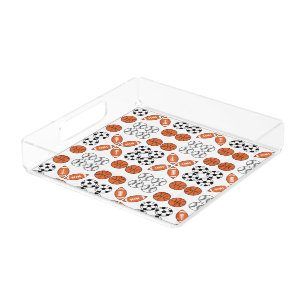 Funny Ball Pattern Acrylic Tray