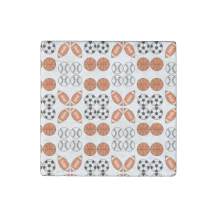 Funny Ball Pattern Stone Magnet