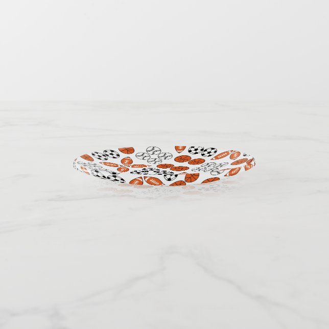 Funny Ball Pattern Trinket Tray (Angled)