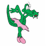 funny ballerina alligator cutout