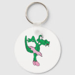 funny ballerina alligator keychain
