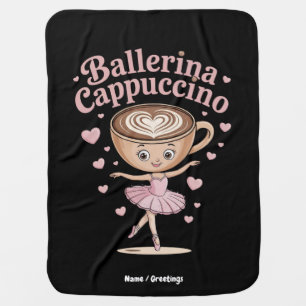 Funny Ballerina Cappuccina Italian Brainrot Meme Baby Blanket