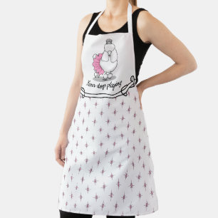 Funny Ballet Ballerina Princess Poodle Dog (white) Apron
