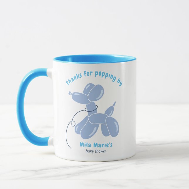 Funny Balloon Dog Baby Shower  Mug (Left)