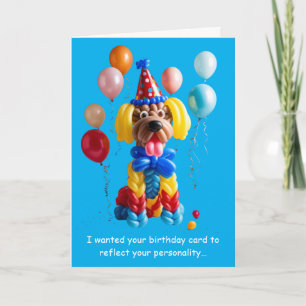 Funny Balloon Dog Friend Birthday Humor Card
