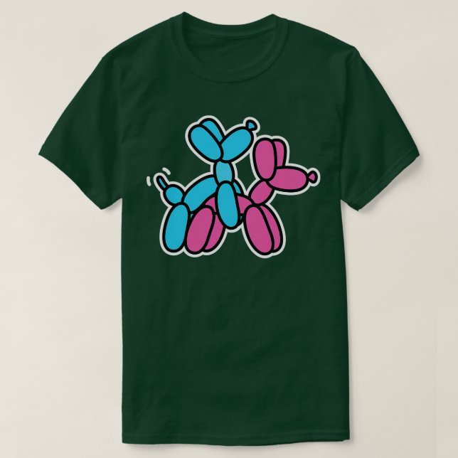 Funny Balloon dogs balloon animal twister balloon  T-Shirt (Design Front)