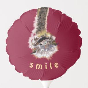 Funny Balloon Happy Ostrich Your Colors and Text