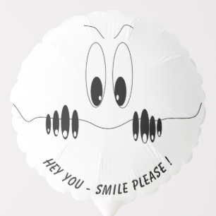 Funny Balloon with Curiosity Eyes - Smile
