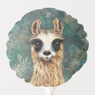 Funny Balloon with Curious Llama