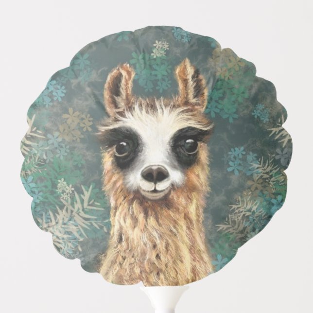 Funny Balloon with Curious Llama (Front)