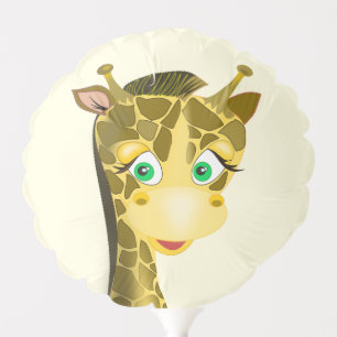 Funny Balloon with Happy Baby Giraffe