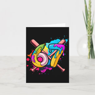 Funny Banana Baseball 67 Ice Cream Drip Meme  Card