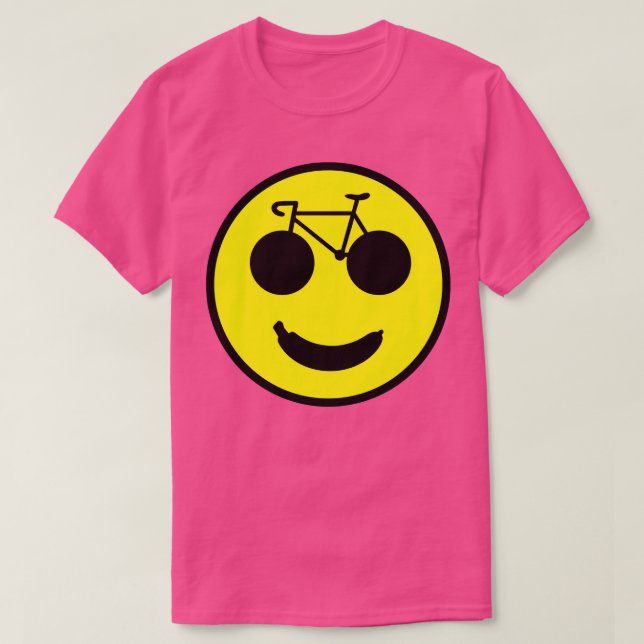 Funny Banana Bike Smile  T-Shirt (Design Front)