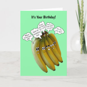 Funny Banana Birthday Card
