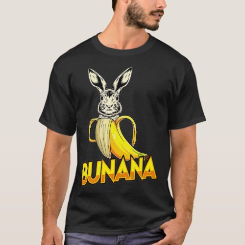 Funny Banana Bunny Rabbit Art Lover  T_Shirt
