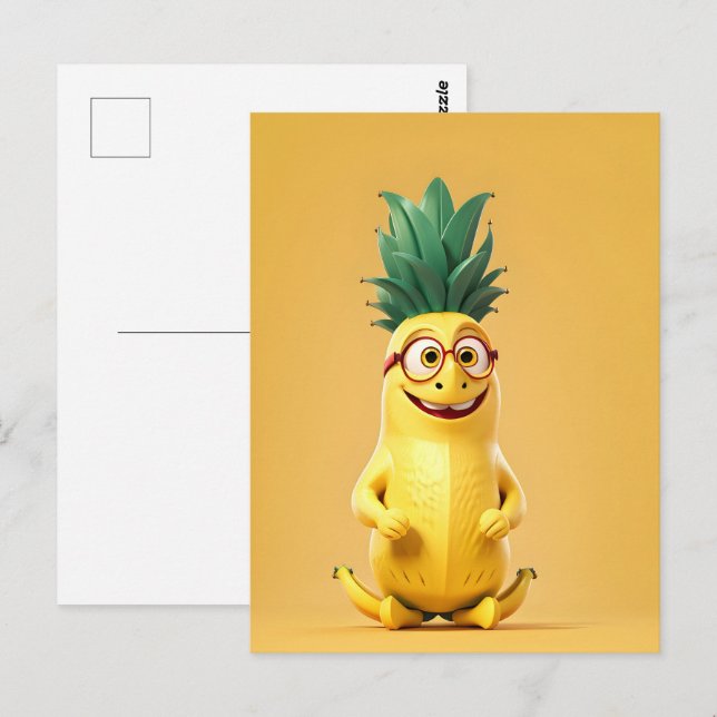 Funny banana character postcard (Front/Back)