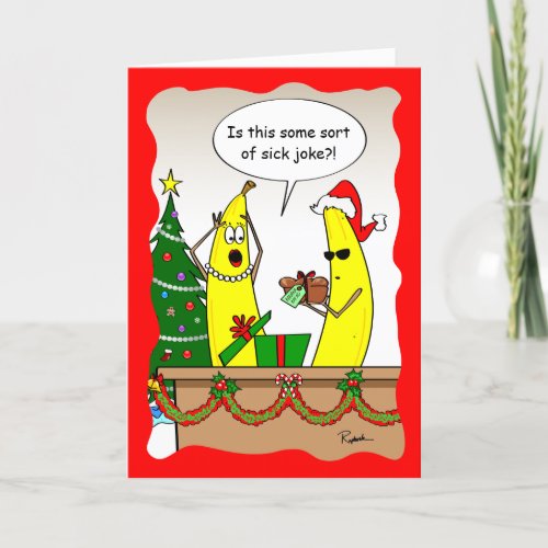 Funny Banana Christmas Card _ Custom Holiday Cards