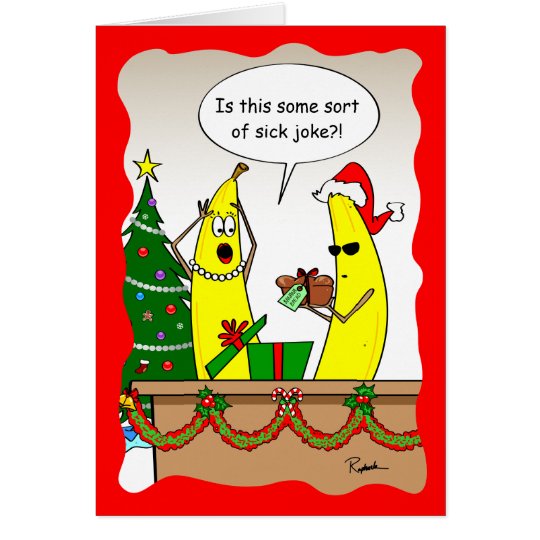 Funny Banana Christmas Card Custom Holiday Cards Zazzle com