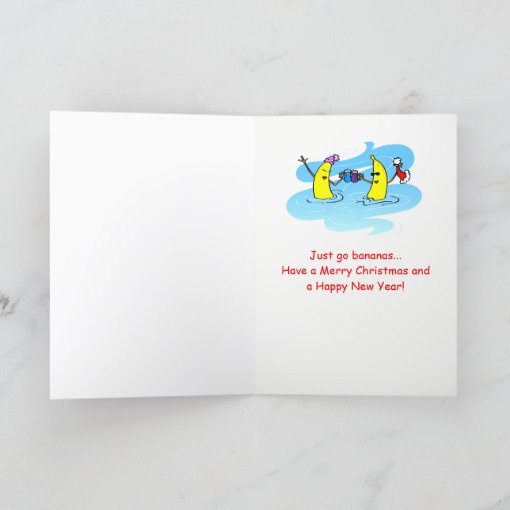 Funny Banana Christmas Card Custom Holiday Cards Zazzle