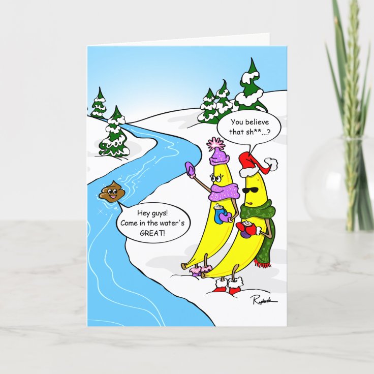 Funny Banana Christmas Card Custom Holiday Cards Zazzle