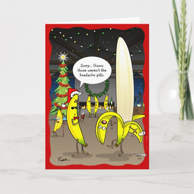 Funny Banana Christmas Cards | Holiday Greeting (Front)