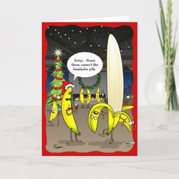 Funny Banana Christmas Cards | Holiday Greeting by Raphaela_Wilson at Zazzle