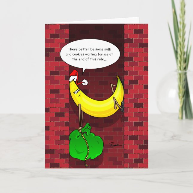 Funny Banana Christmas Cards | Holiday Greeting (Front)