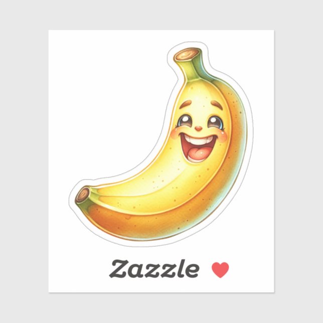 Funny Banana Custom-Cut Vinyl Stickers (Sheet)