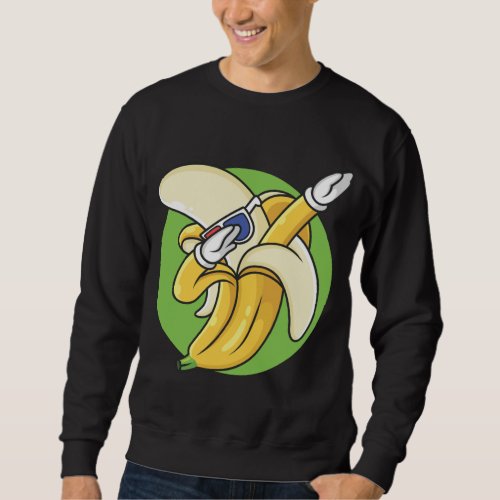 Funny Banana Dabbing Dancing Cute Fruit Vegan Love Sweatshirt