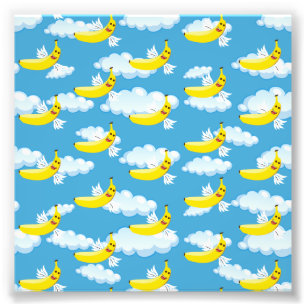 Funny Banana Fruit Lover Gifts Food Humor Emojis Photo Print