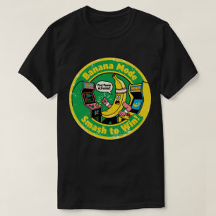 Funny Banana Gamer "Smash to Win!" & "Banana Mode" T-Shirt