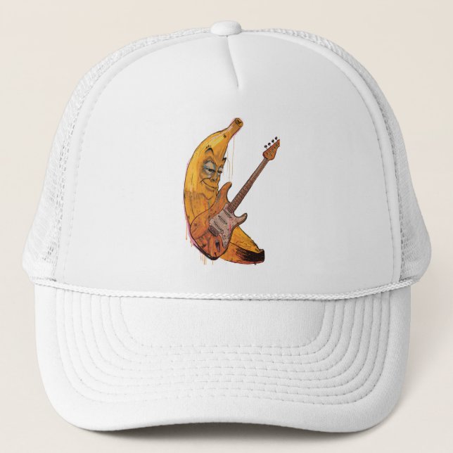 Funny Banana Guitar Cap | Cartoon Music Hat (Front)