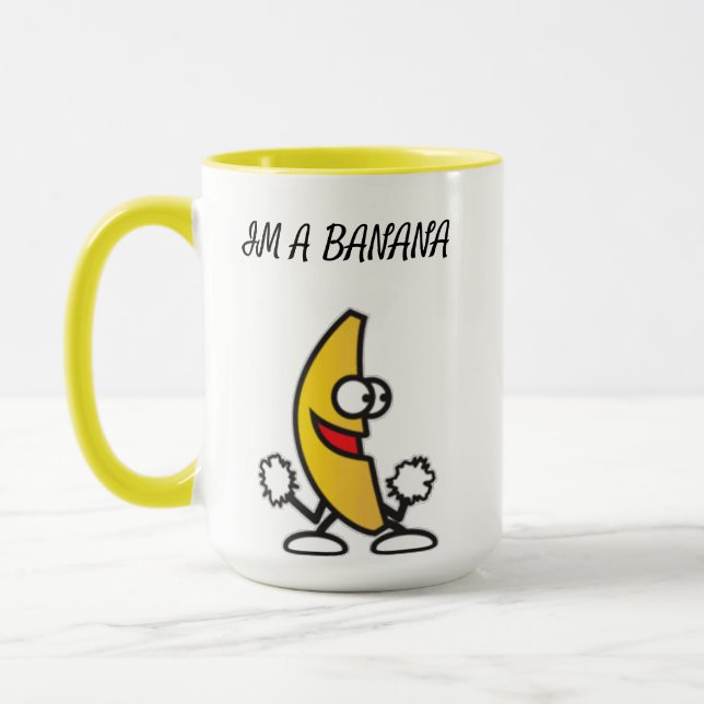 funny banana meme mug (Left)