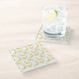 Funny Banana Party custom kit modern and editable Glass Coaster